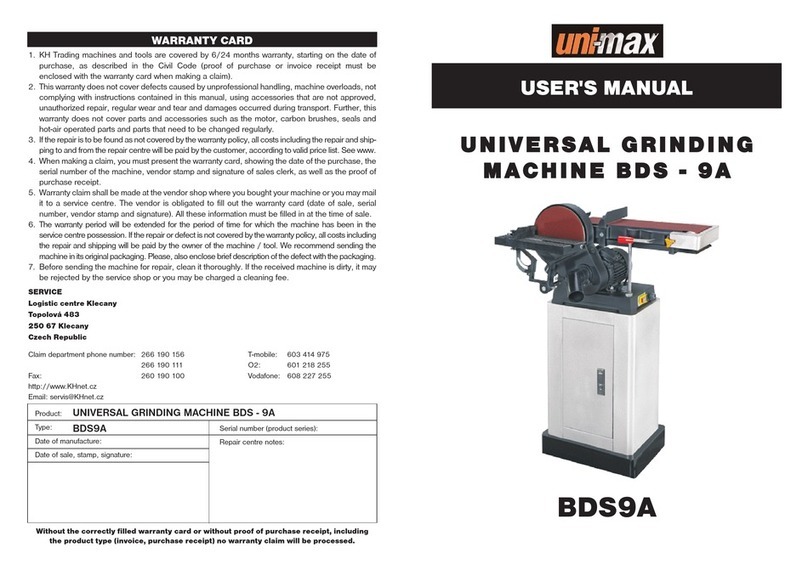Unimax BDS9A user manual Unimax BDS9A user manual