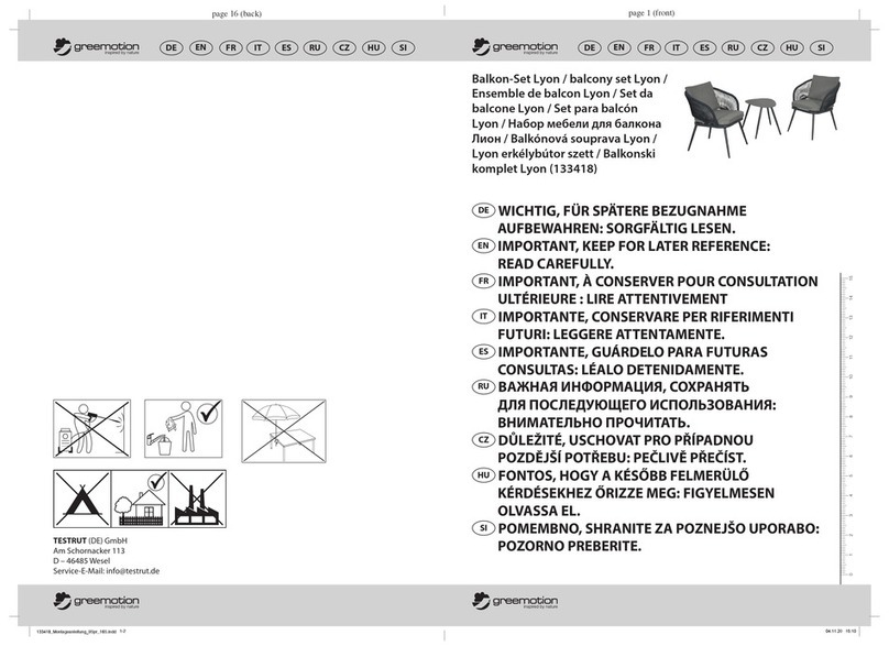 Greemotion Lyon 133418 User manual
