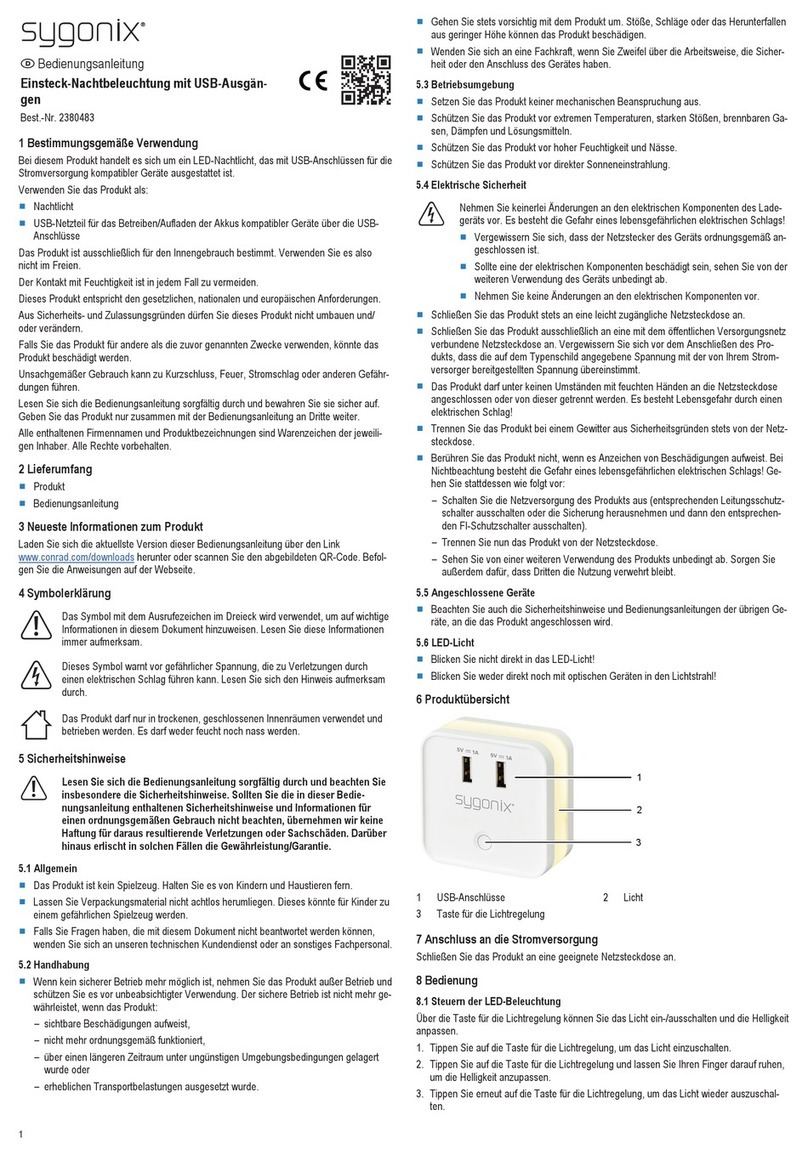 Sygonix 2380483 operating instructions