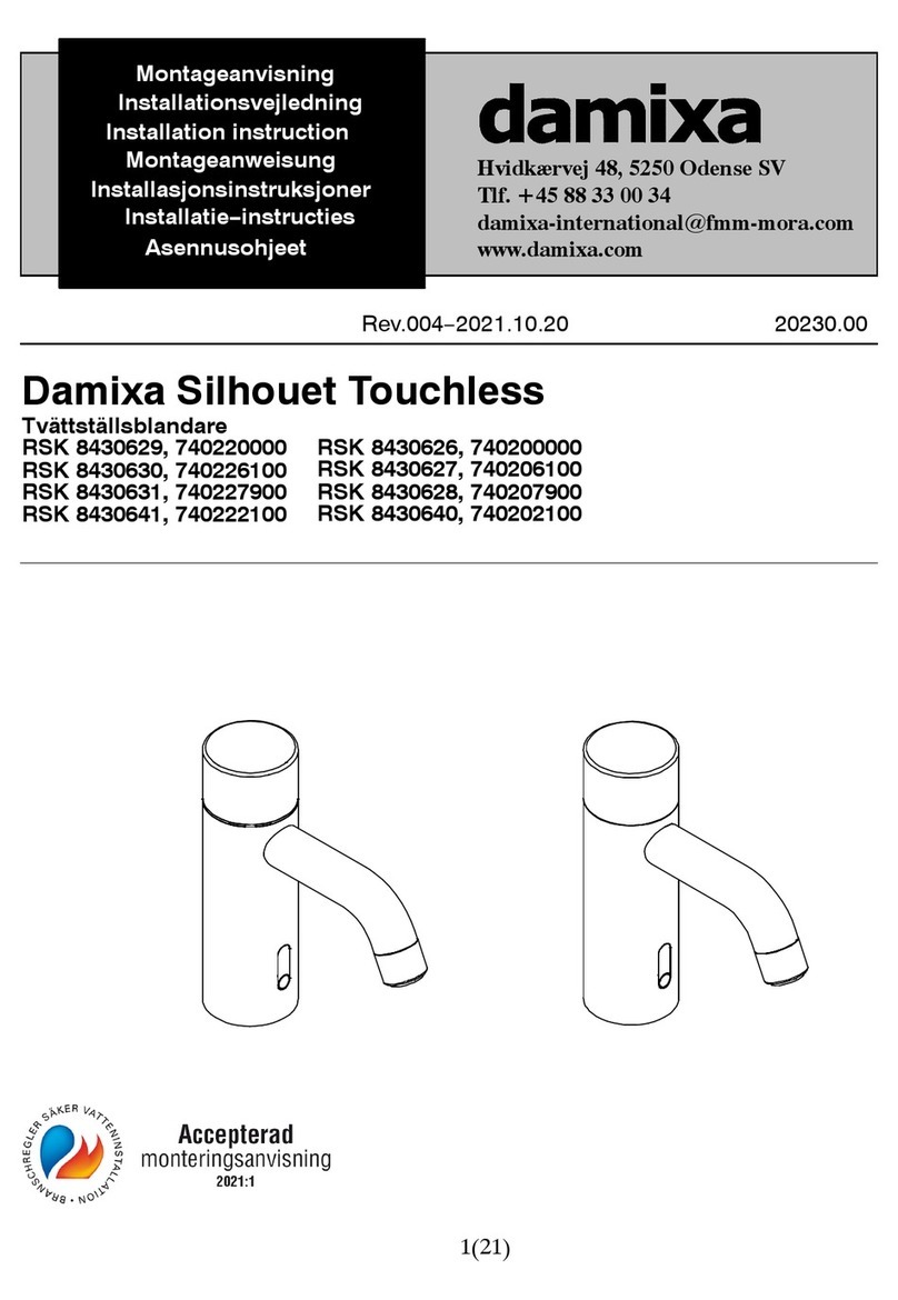 damixa Silhouet RSK 8430629 Installation instruction damixa Silhouet RSK 8430629 Installation instruction