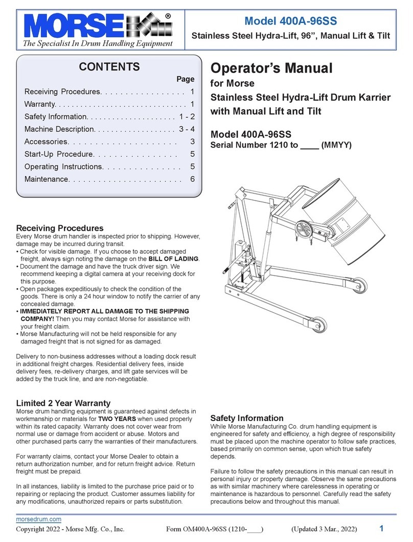 morse 400A-96SS Operator's manual