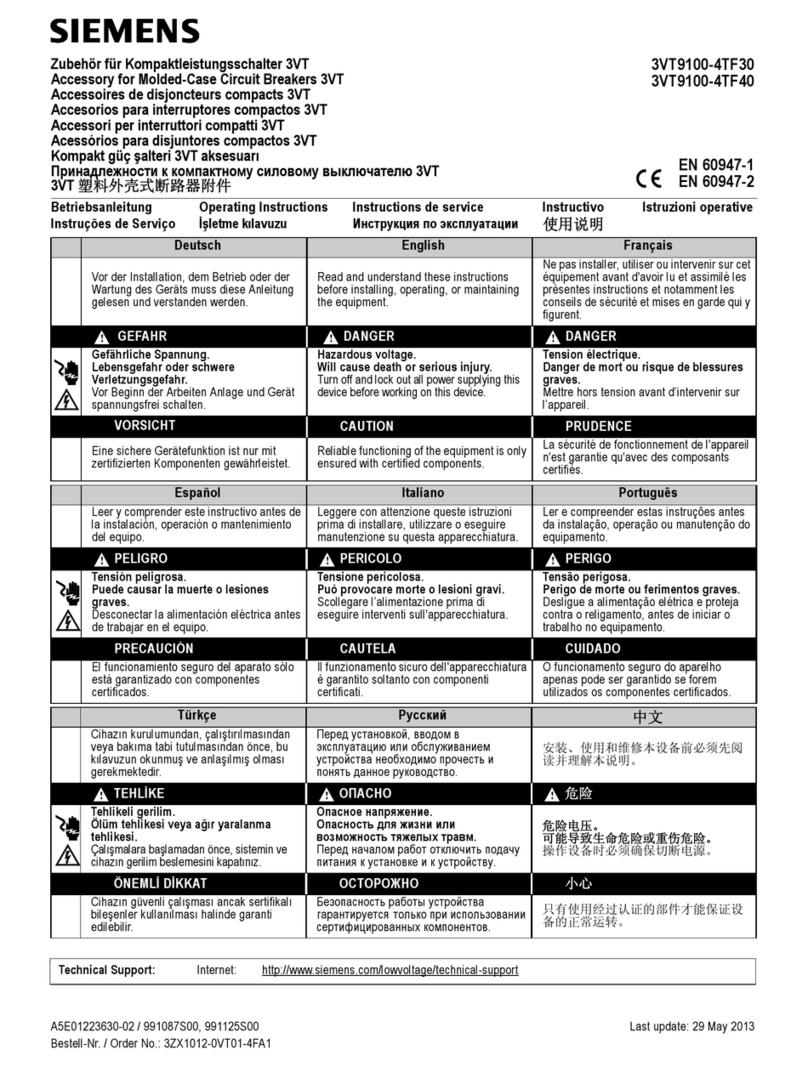 Siemens 3VT9100-4TF30 User manual Siemens 3VT9100-4TF30 User manual