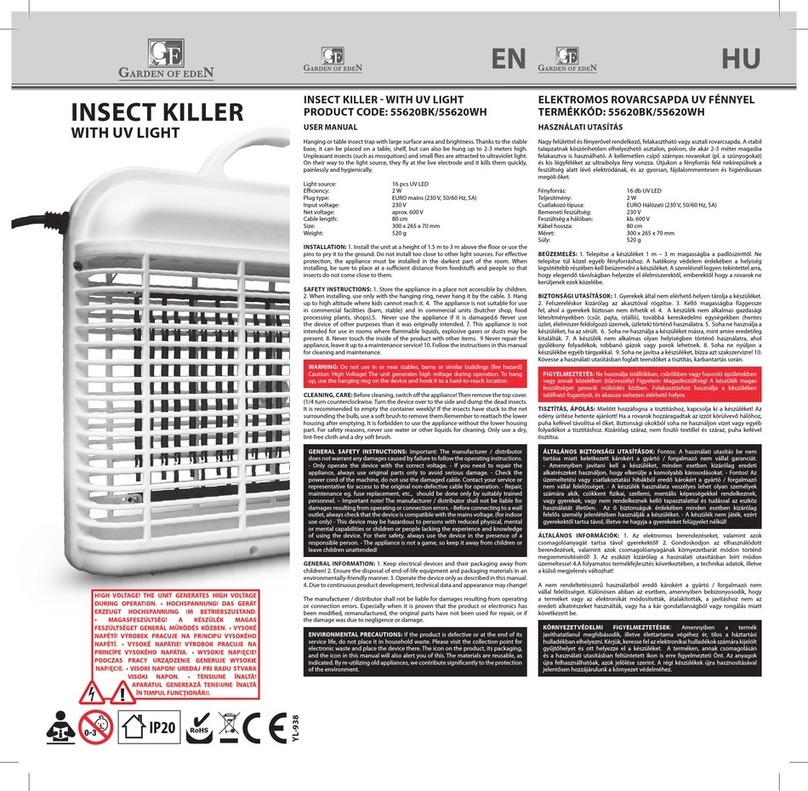 GARDEN OF EDEN 55620BK user manual
