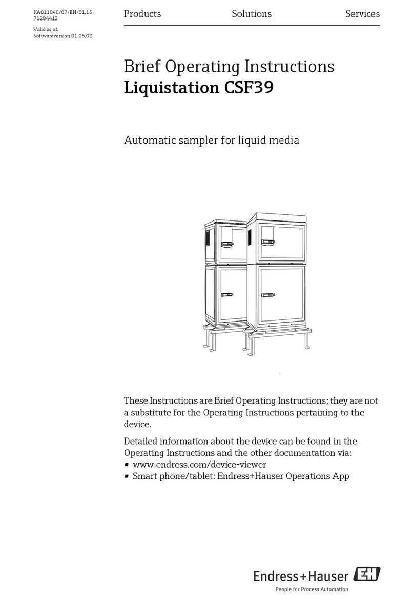 Endress+Hauser Liquistation CSF39 Technical specifications