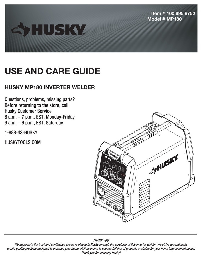 Husky MP180 Use and care guide