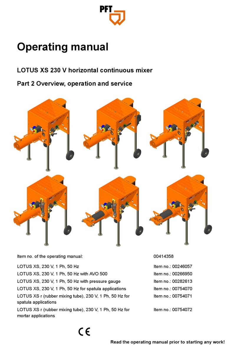PFT LOTUS XS 230 V operating manual