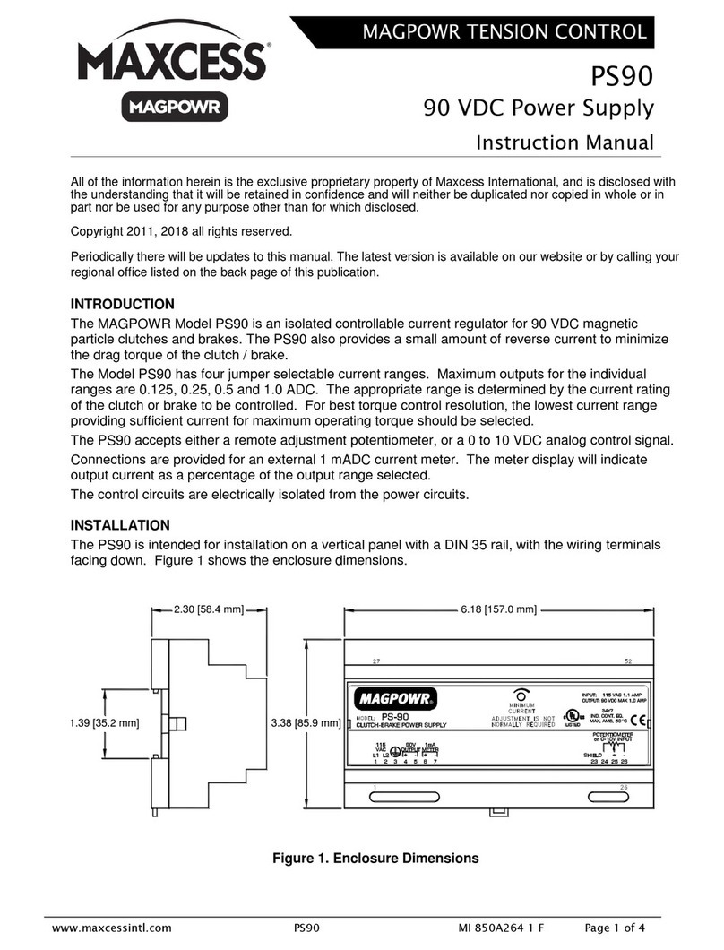 Maxcess MAGPOWR PS90 instruction manual