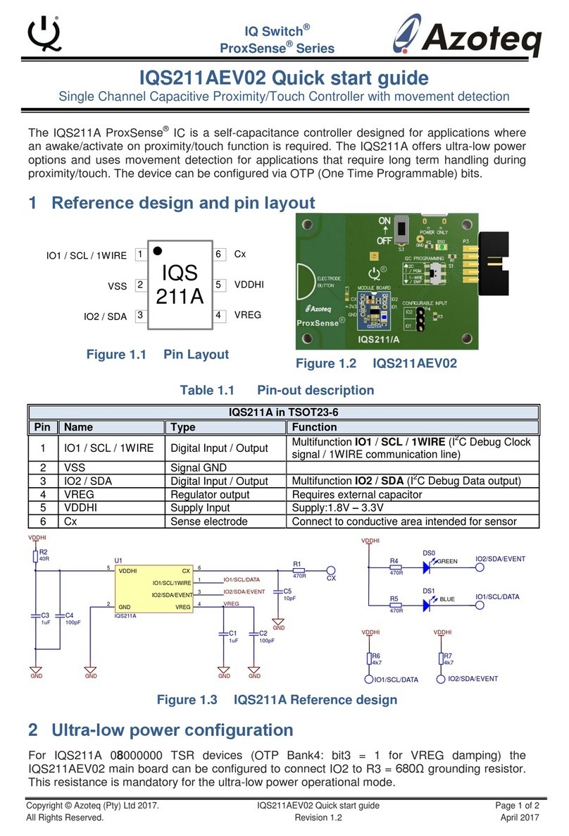 Azoteq IQ Switch - ProxSense Series quick start guide