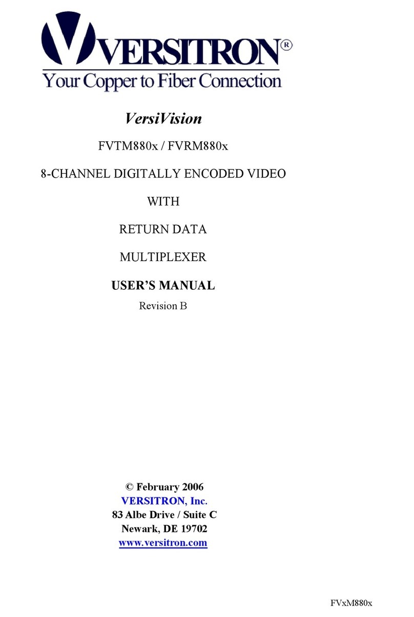 Versitron VersiVision FVTM880 Series user manual