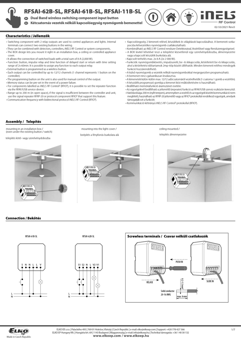 iNels RFSAI-11B-SL User manual iNels RFSAI-11B-SL User manual