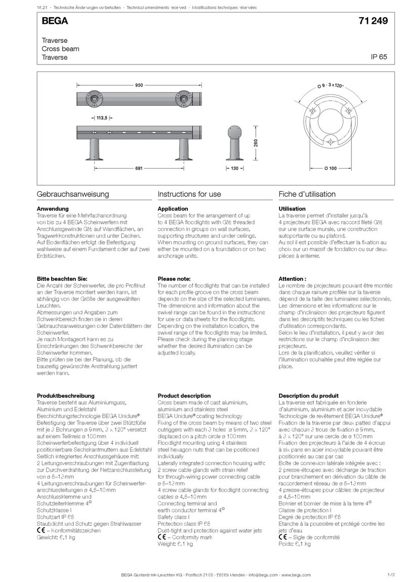 BEGA 71 249 Instructions for use