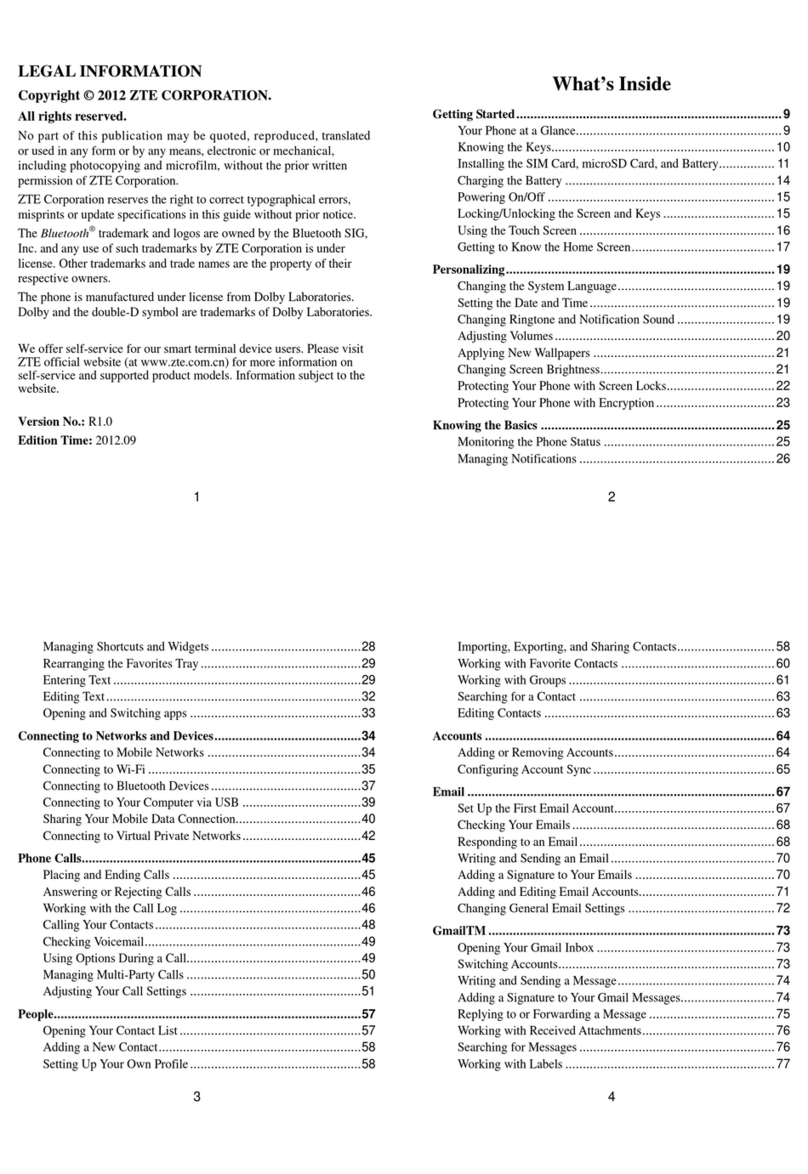 Zte V970T User manual