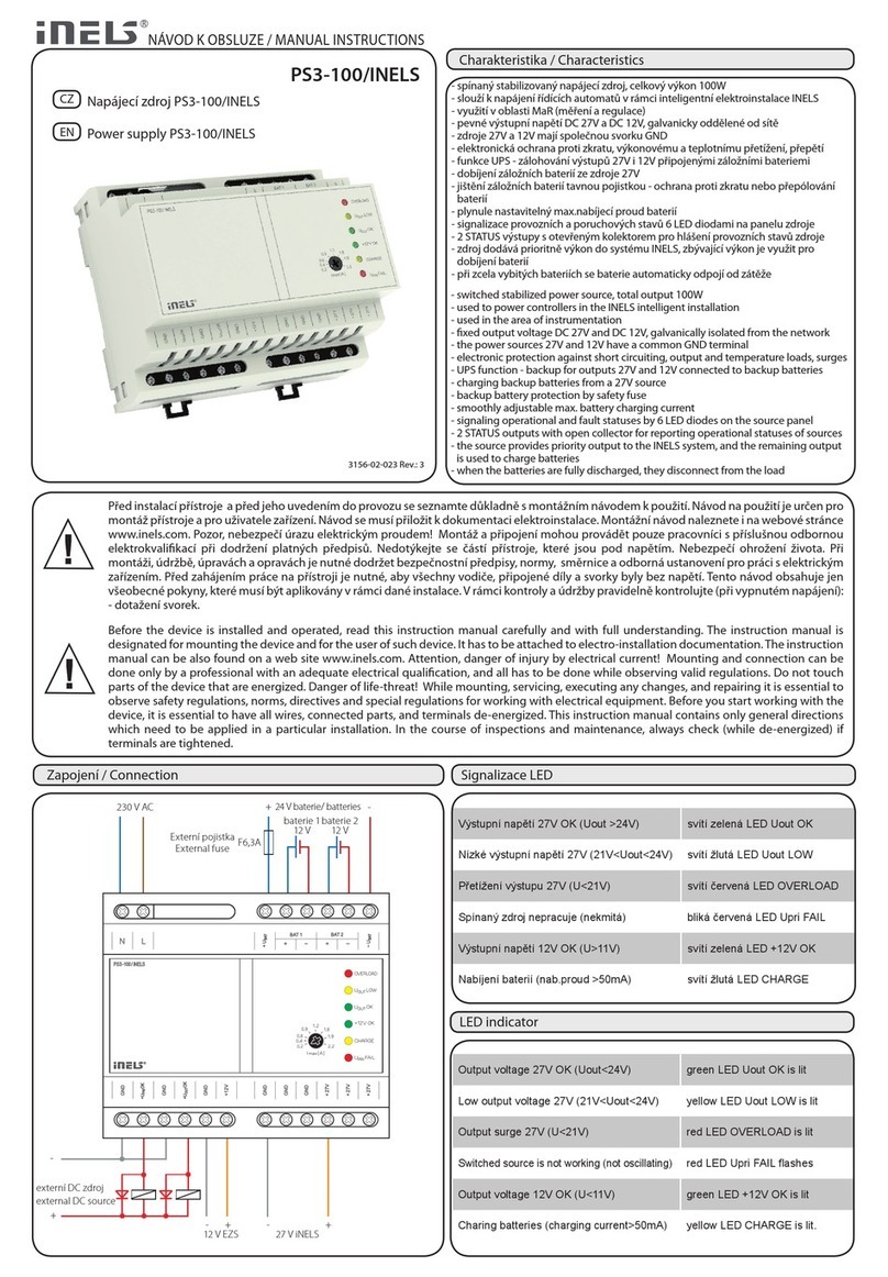 iNels PS3-100/INELS Manual instruction