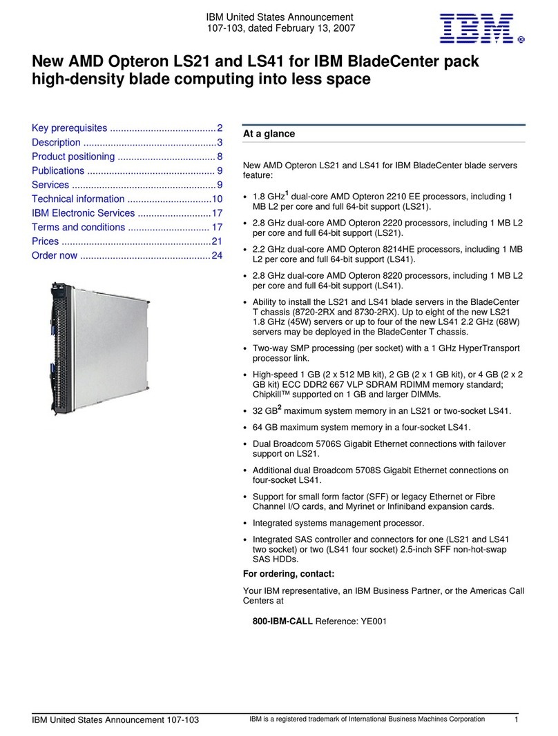 IBM AMD Opteron LS21 User manual