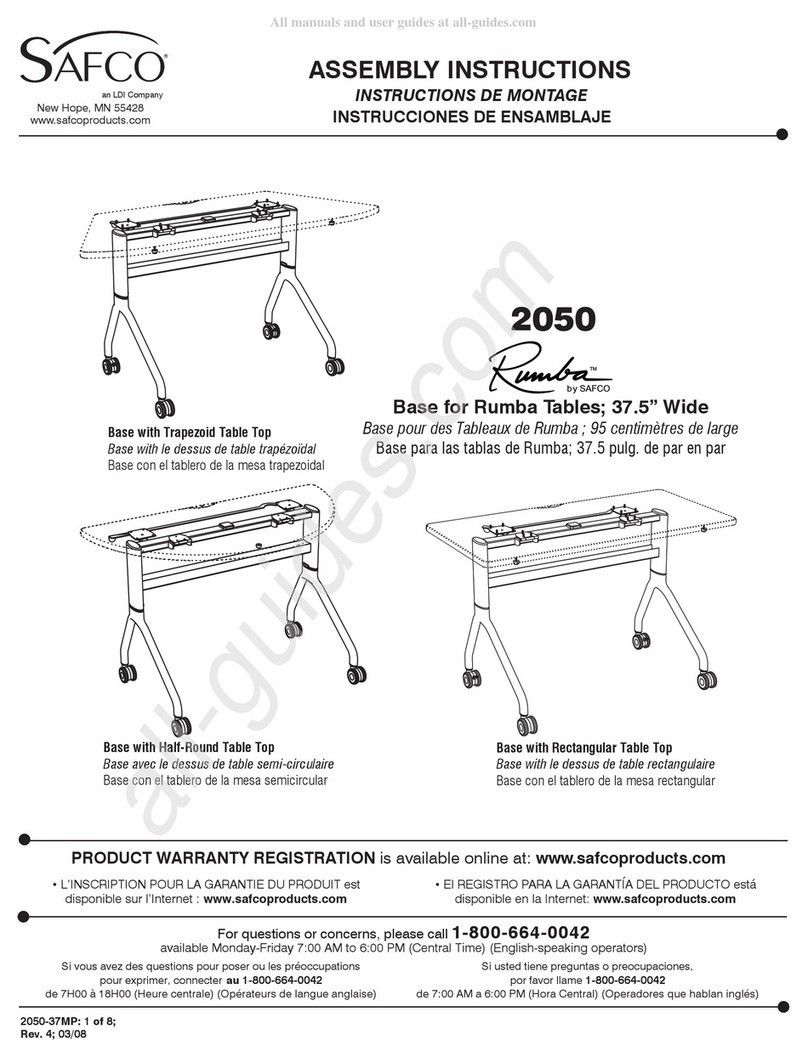 LDI Safco Rumba 2050 Assembly instructions LDI Safco Rumba 2050 Assembly instructions
