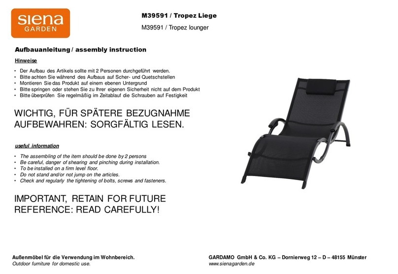 siena GARDEN Tropez M39591 Assembly instruction