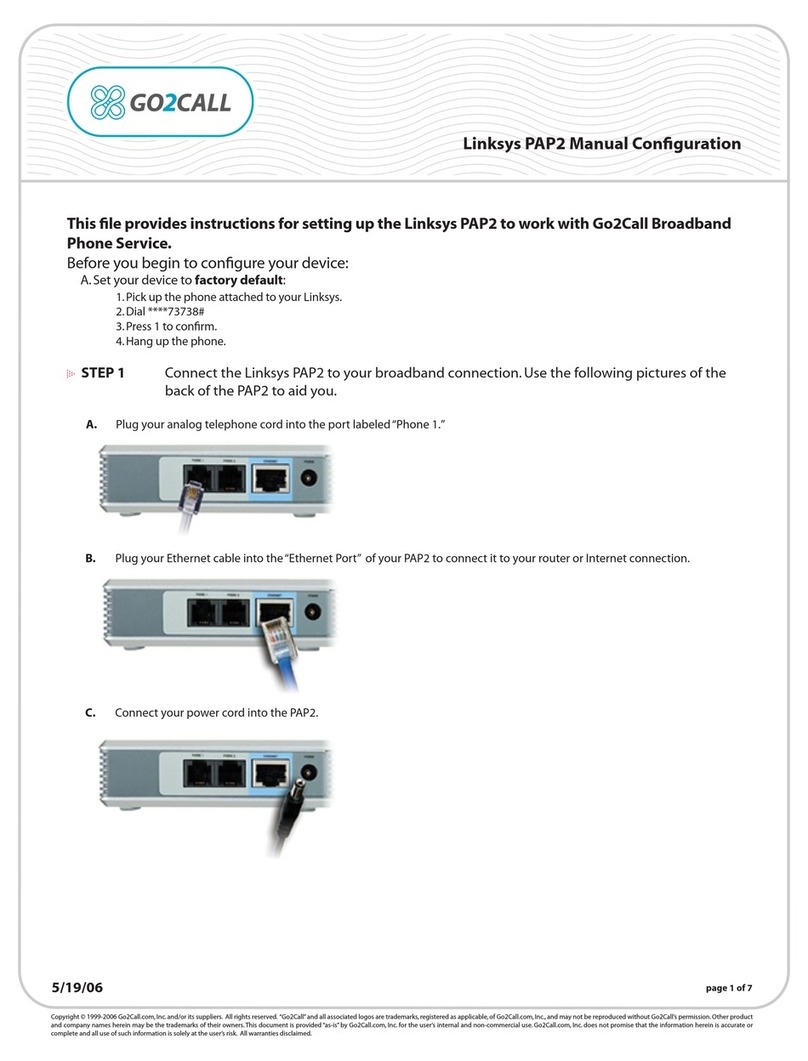 Linksys PAP2 User instructions
