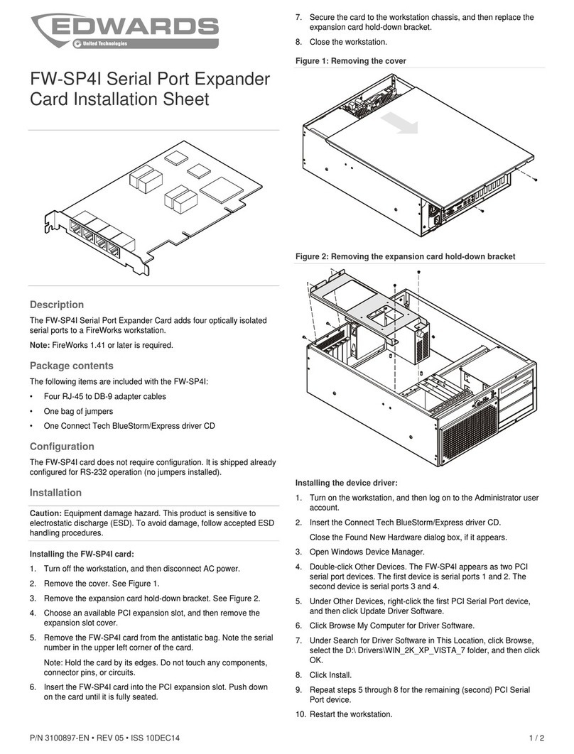 Edwards FW-SP4I Installation sheet