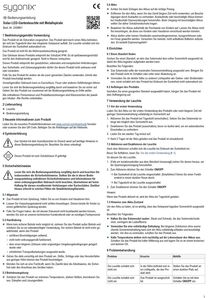 Sygonix 2336851 operating instructions