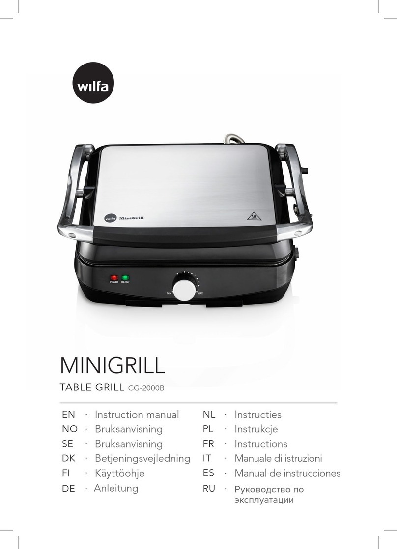 Wilfa MiniGrill CG-2000B instruction manual