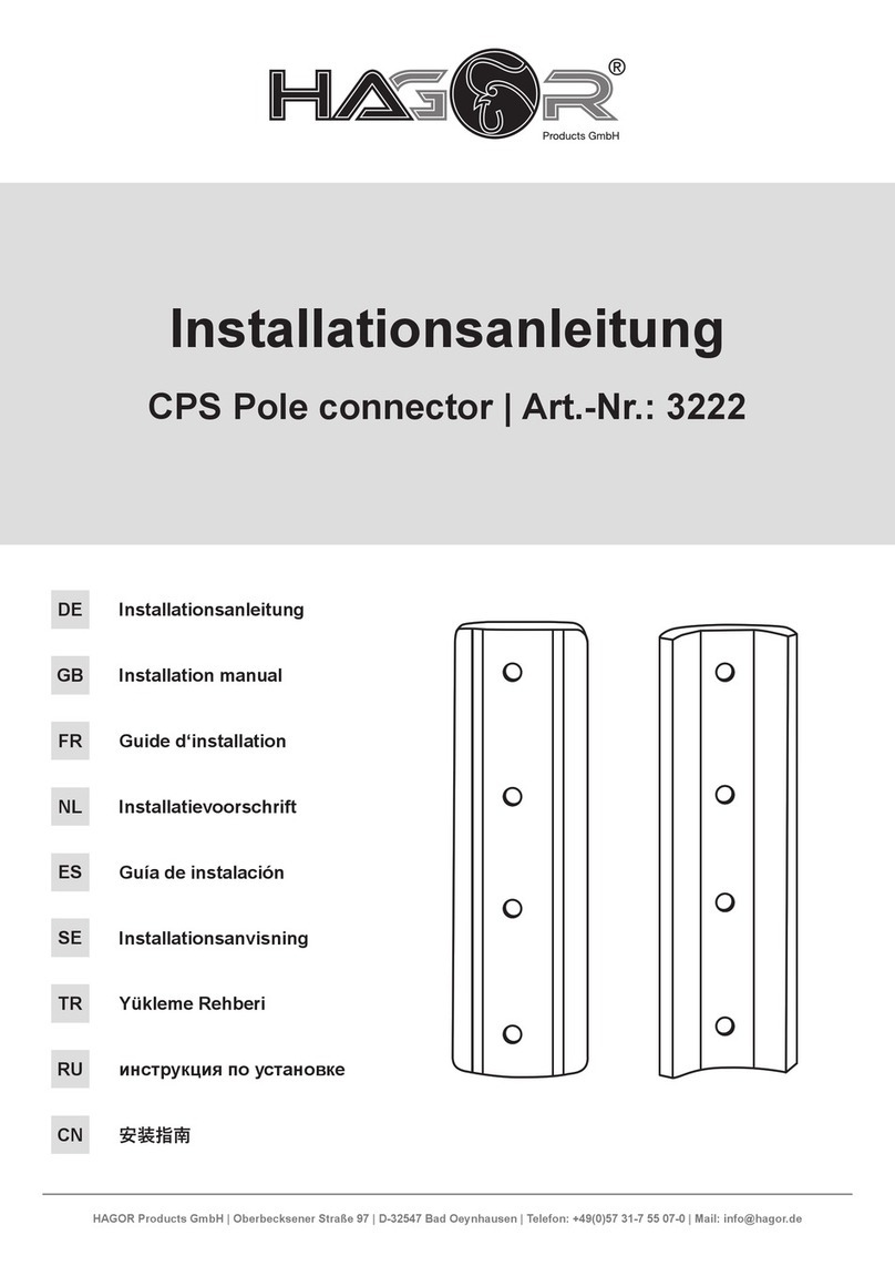 HAGOR CPS Pole connector installation manual HAGOR CPS Pole connector installation manual