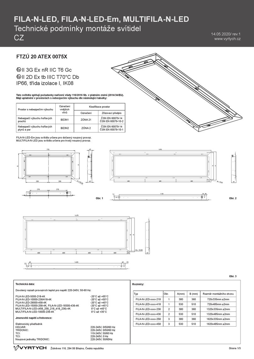 Vyrtych FILA-N-LED Installation and technical conditions