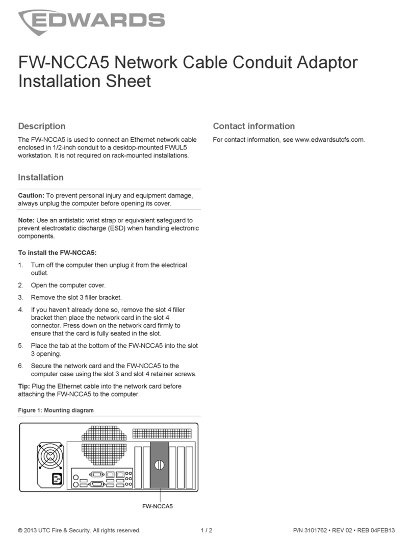 Edwards FW-NCCA5 Assembly instructions