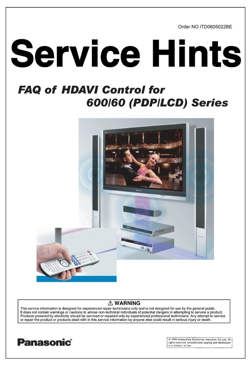 Panasonic 600 PDP Series Service manual Panasonic 600 PDP Series Service manual