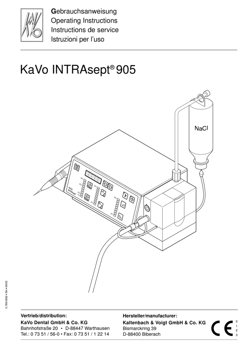 KaVo INTRAsept 905 operating instructions