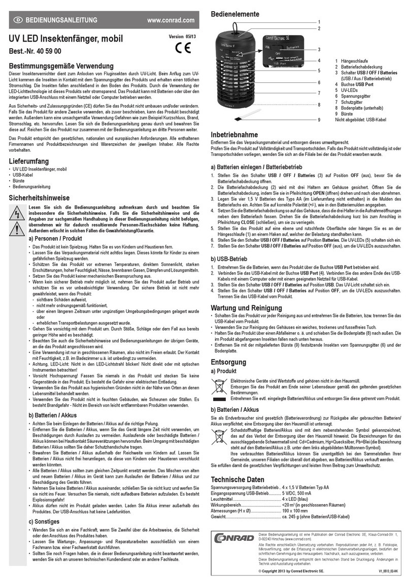 Conrad 40 59 00 operating instructions