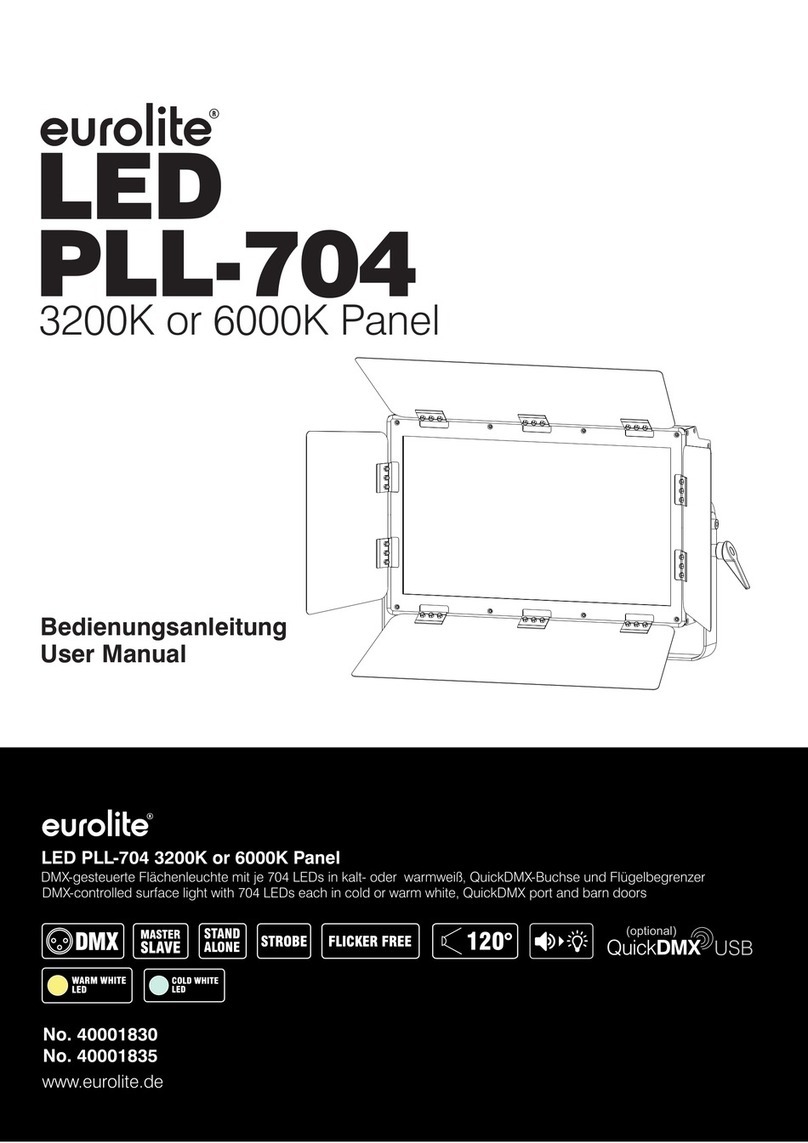 EuroLite LED PLL-704 3200K Panel User manual