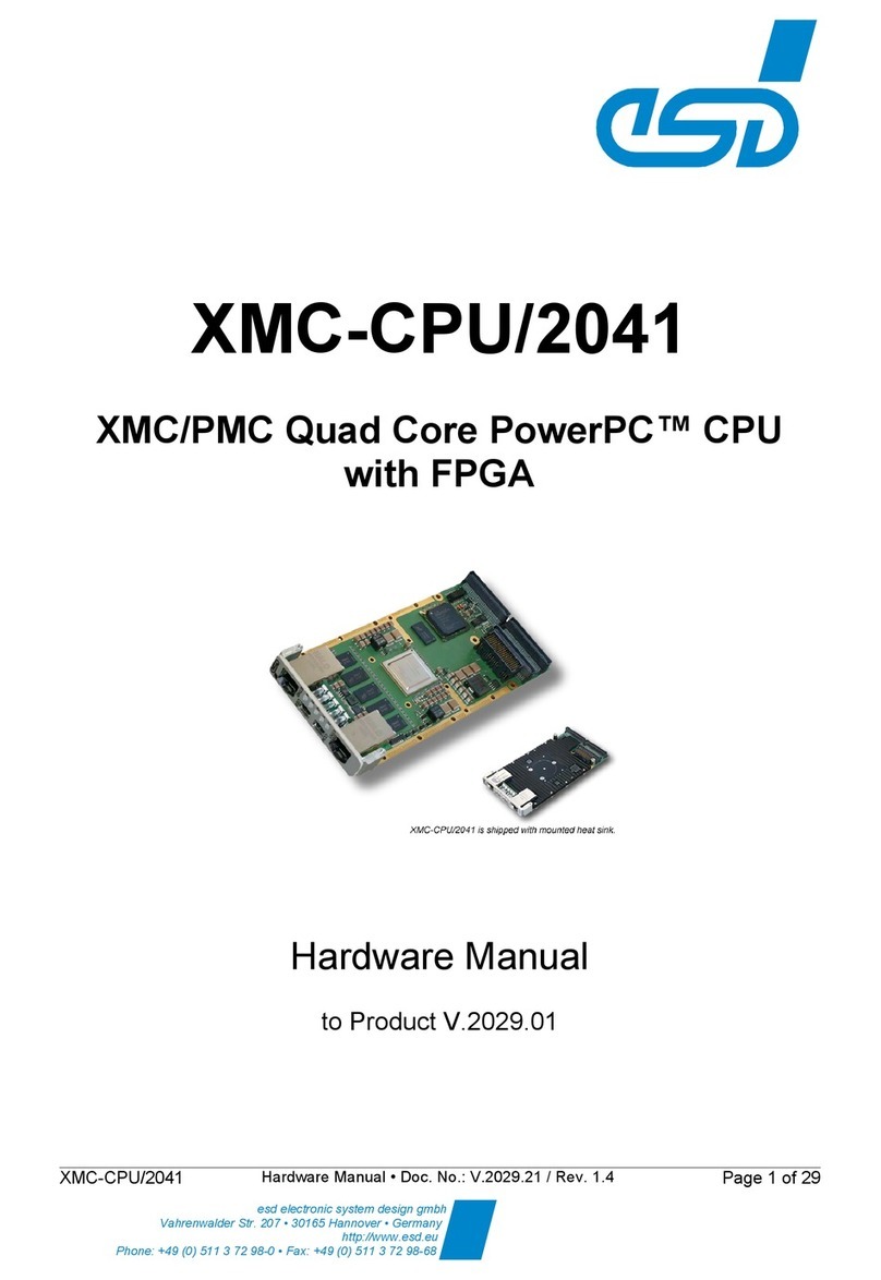 ESD electronic XMC-CPU/2041 Hardware manual
