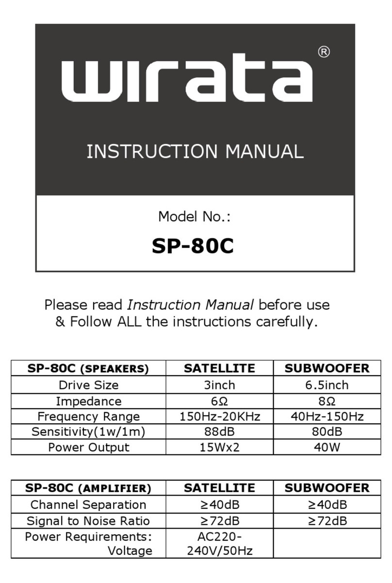Wirata SP-80C instruction manual