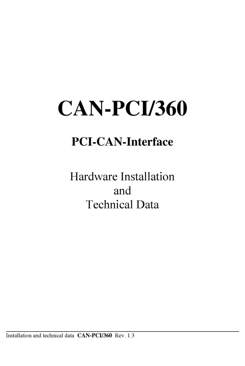 ESD electronic CAN-PCI/360 Hardware installation and technical data