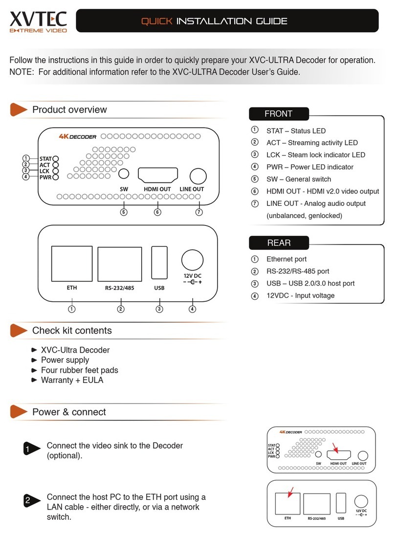 XVTEC XVC-ULTRA User manual