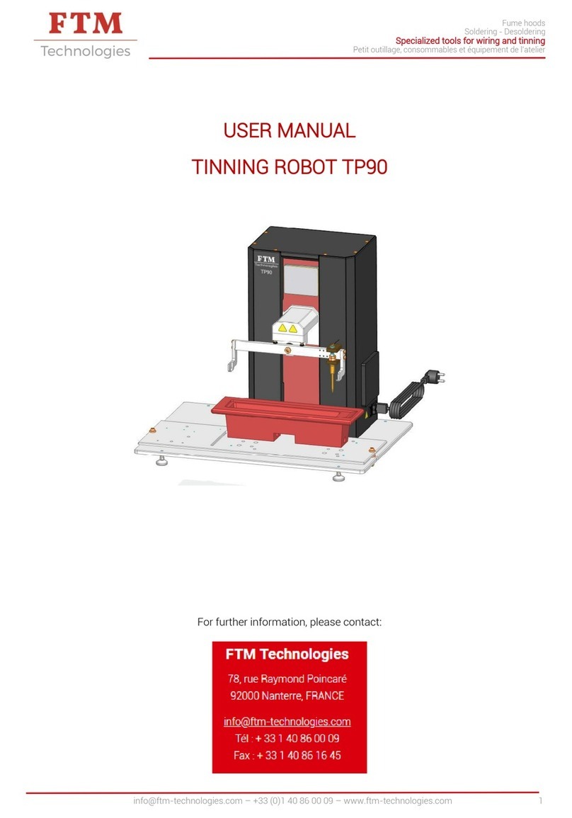 FTM Technologies TINNING ROBOT TP90 user manual