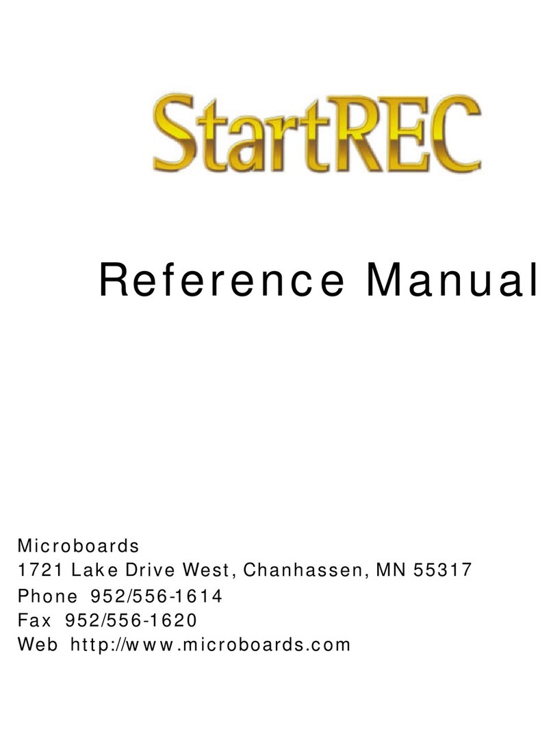 MicroBoards Technology StartREC Reference manual MicroBoards Technology StartREC Reference manual