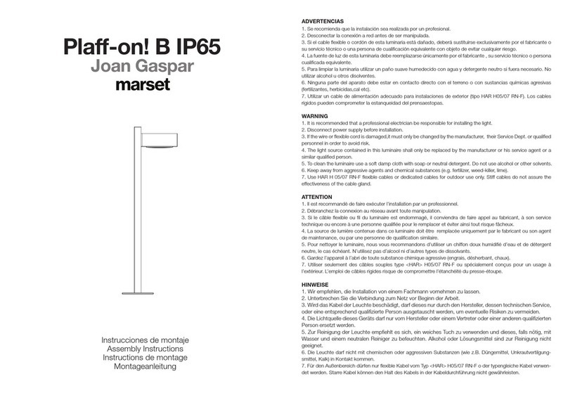 marset Plaff-on! B IP65 User manual