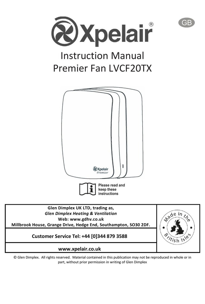 Xpelair LVCF20TX instruction manual