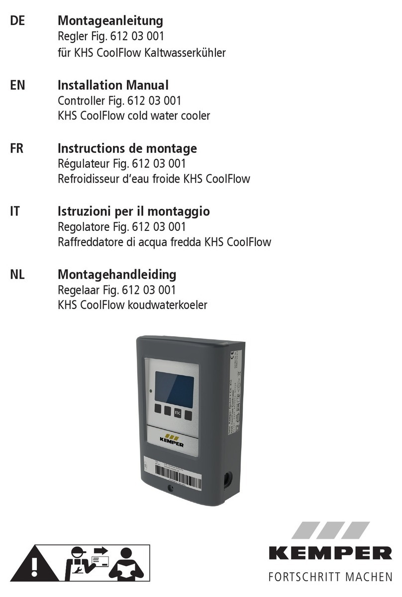 Kemper KHS CoolFlow 612 03 001 installation manual Kemper KHS CoolFlow 612 03 001 installation manual