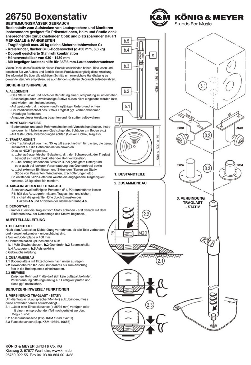 Konig & Meyer 26750 installation instructions