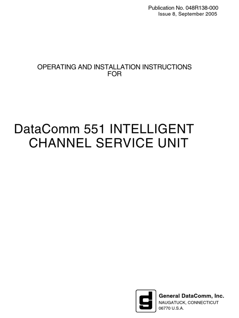 General DataComm 551 Operating and installation instructions General DataComm 551 Operating and installation instructions