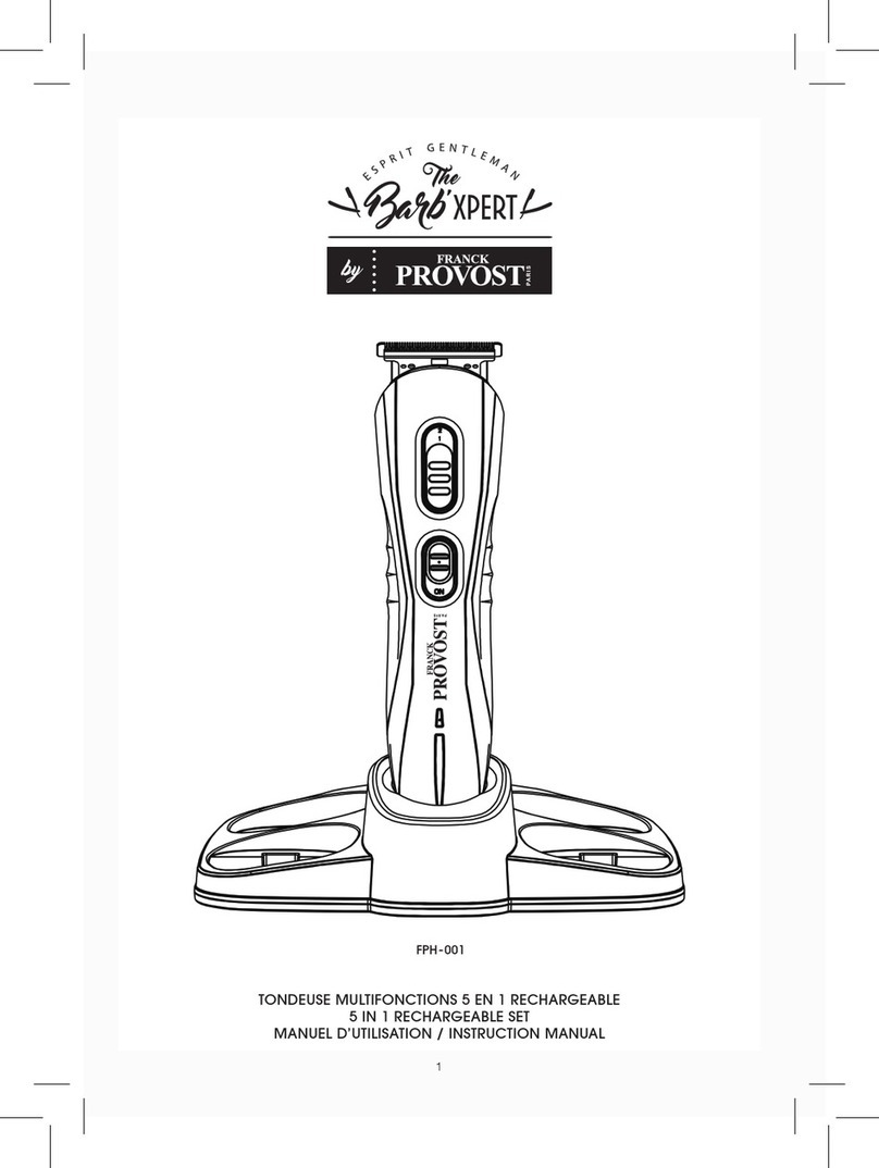 FRANCK PROVOST Barb XPERT FPH- 001 instruction manual
