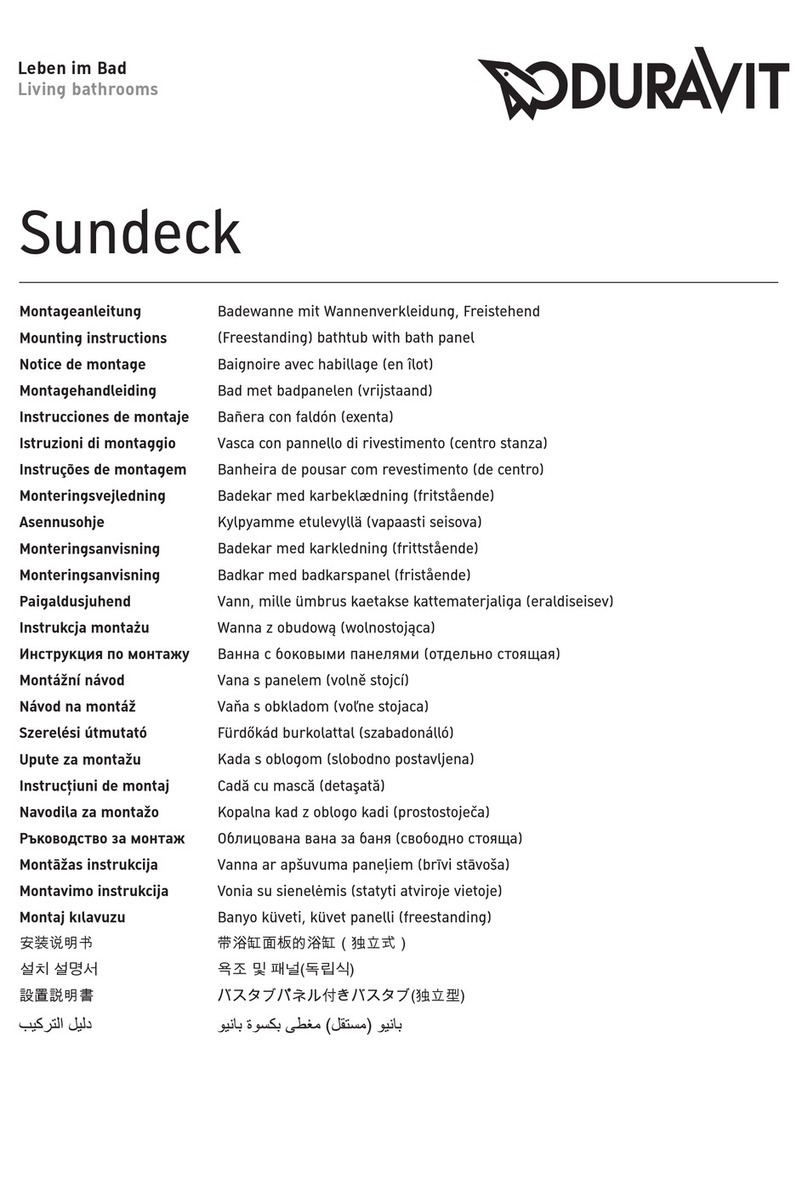 DURAVIT Sundeck 700066 User manual