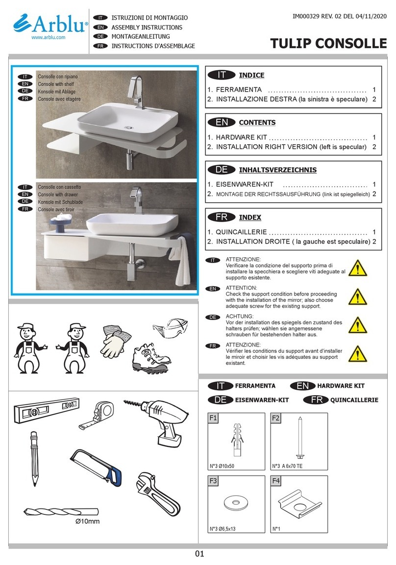 Arblu TULIP CONSOLLE User manual