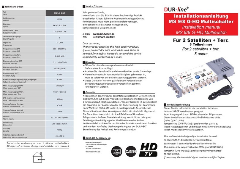 DuraSat DUR-line MS 9/8 G-HQ User manual