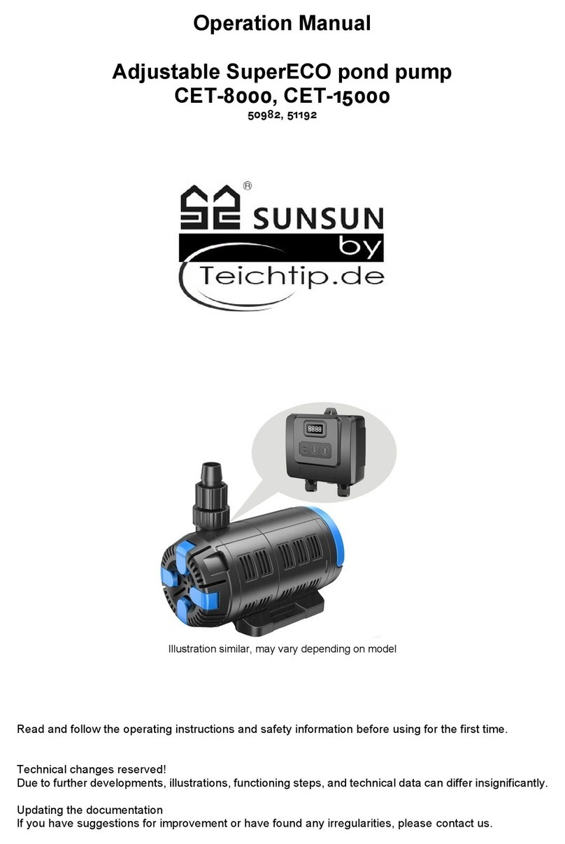 TeichTip SUNSUN Adjustable SuperECO CET-8000 User manual