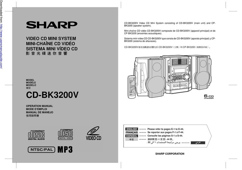 Sharp CD-BK3200V User manual