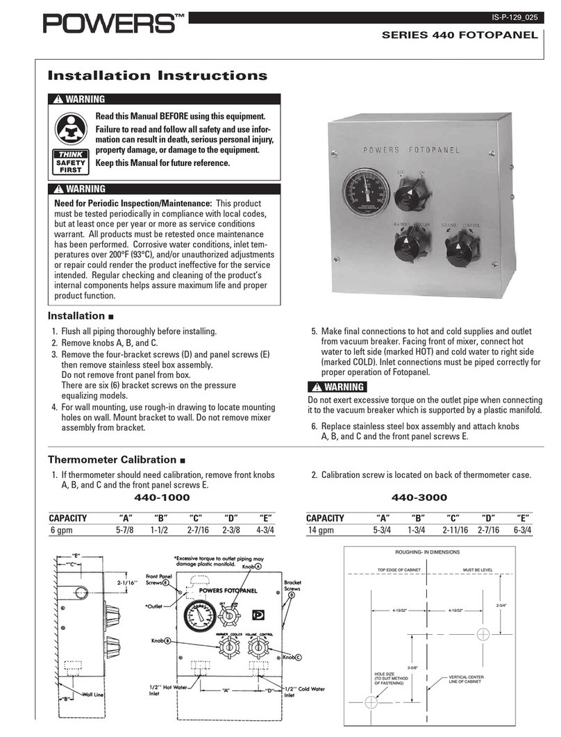 Powers 440 Series installation instructions