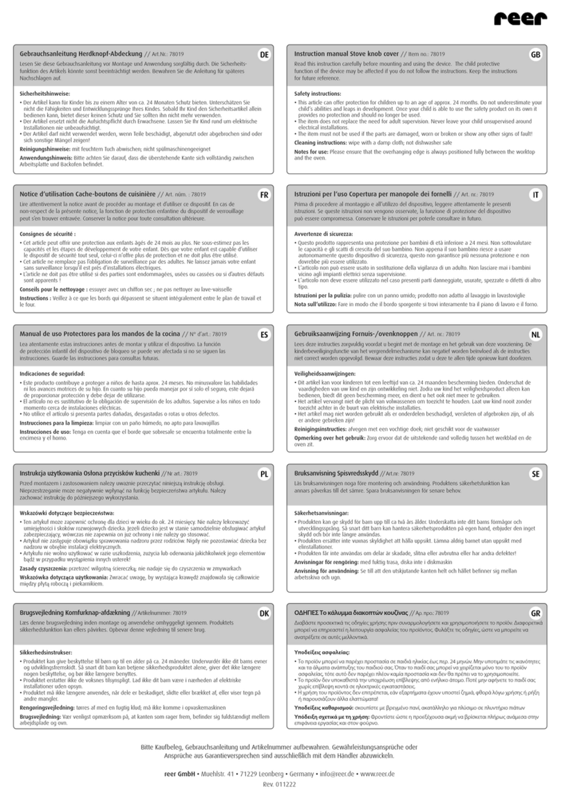 Reer 78019 instruction manual